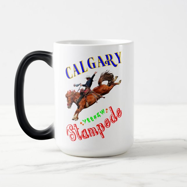 Calgary Yeehaw Stampede Magisk Mugg (Vänster)