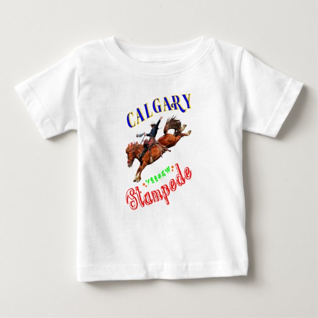 Calgary Yeehaw Stampede T Shirt (Framsida)