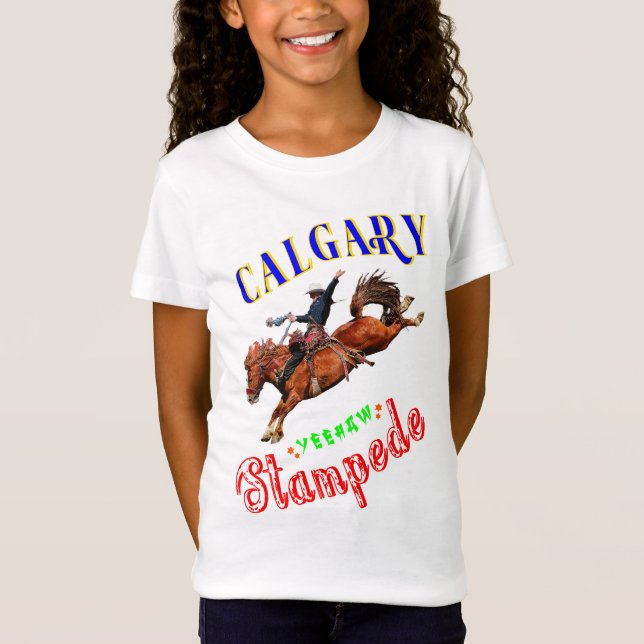 Calgary Yeehaw Stampede T Shirt (Framsida)