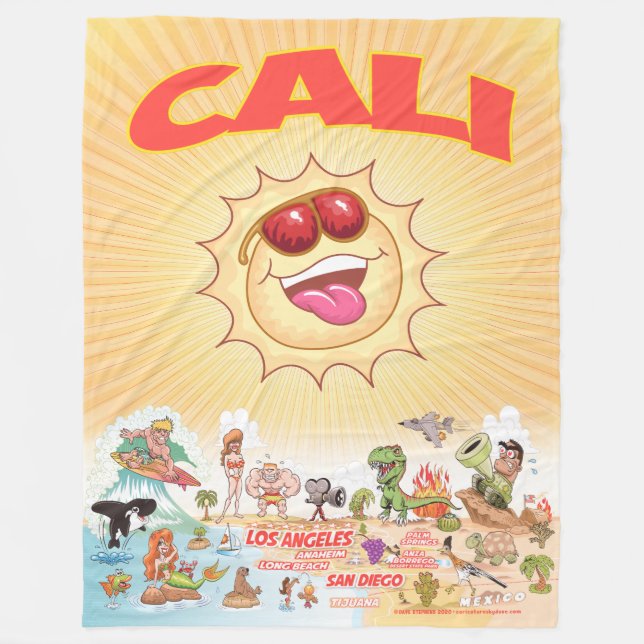 Cali Beach Paradise Fleecefilt (Framsidan)
