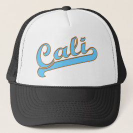 Cali California Surfer Logotyp in Blue Truckerkeps
