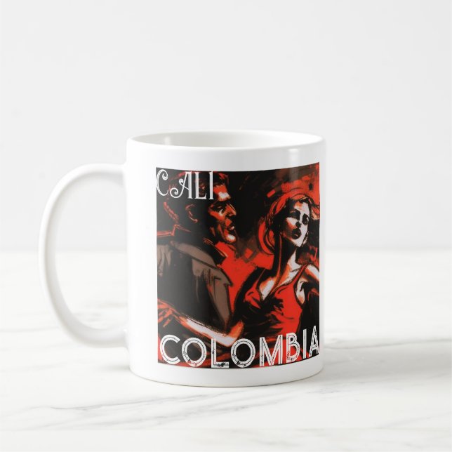 Cali Colombia passionerat om Salsa Dancing Kaffemugg (Vänster)