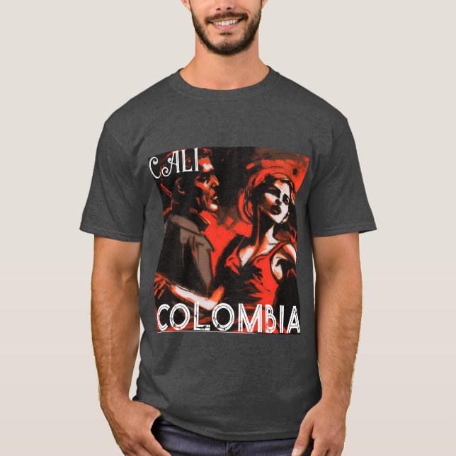 Cali Colombia passionerat om Salsa Dancing T Shirt (Framsida)