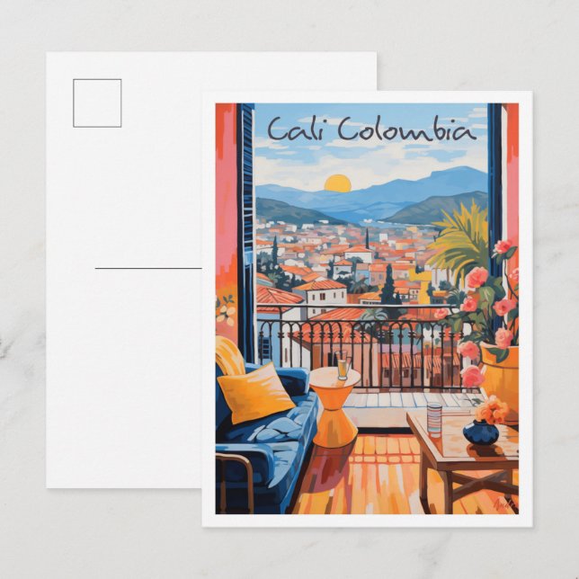 Cali Colombia Resaestetik Vykort (Fram/baksida)