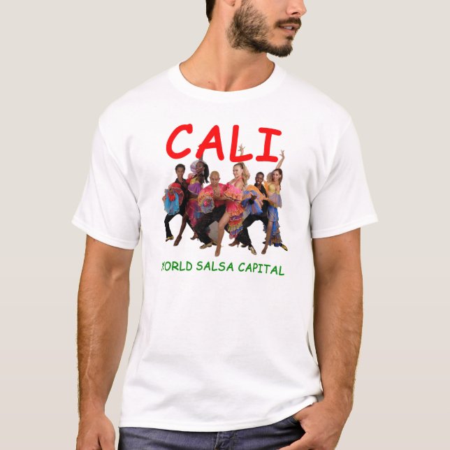 Cali, Colombia salsa capital of the world! Tee (Framsida)