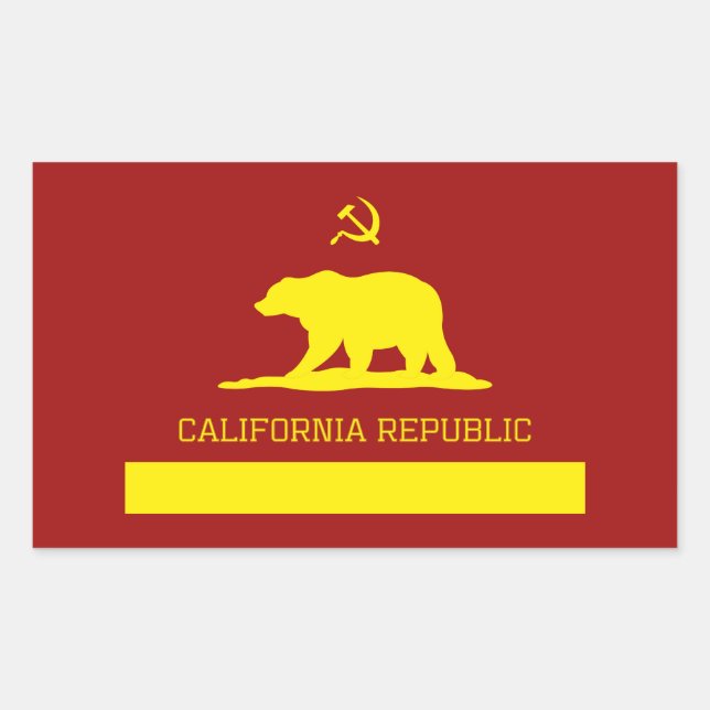 Cali Commie Stickers Rektangulärt Klistermärke (Framsida)