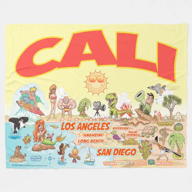 CALI Fleece Blanket (Framsidan (Horisontell))