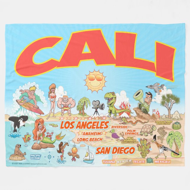 CALI Fleece Blanket (Framsidan (Horisontell))