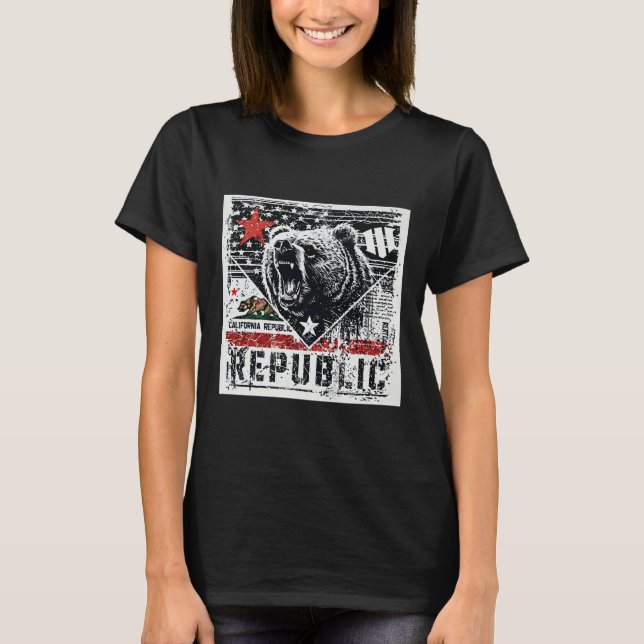 Cali Grizzly Grit - Graphic Tee Premium (Framsida)