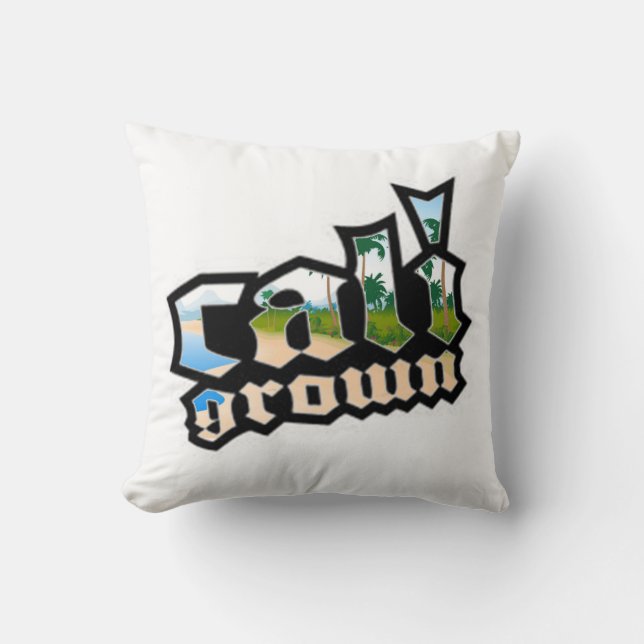 Cali Grown White and Black Pillow Kudde (Framsida)