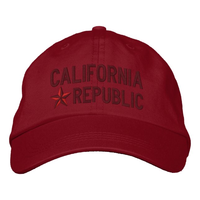 Cali Kalifornien STAR Embroidery Broderad Keps (Framsida)
