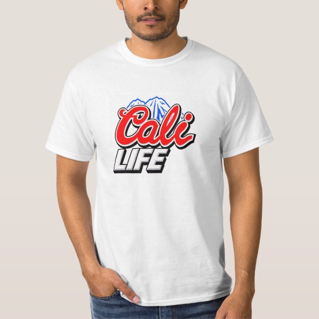 Cali liv fullvuxna Kalifornien T Shirt (Framsida)