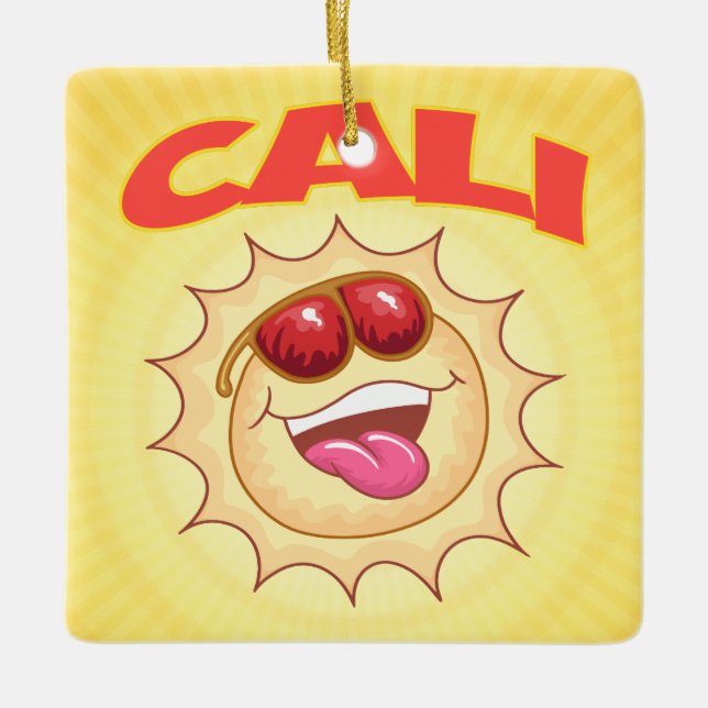 CALI Sunny California Ceramic Ornament (Framsida)