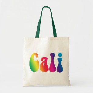 Cali Tie-Dye California Hippie Canvas Beach Tote Tygkasse