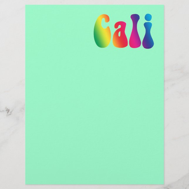 Cali Tie-Dye California Hippie Logotyp (Framsida)