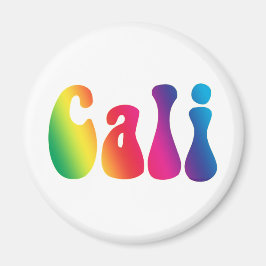Cali Tie-Dye California Hippie Logotyp Magnet