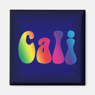Cali Tie-Dye California Hippie Logotyp Magnet