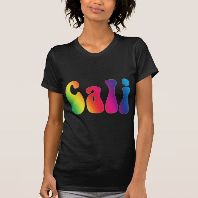 Cali Tie-Dye California Hippie Logotyp Tee Shirt (Framsida)