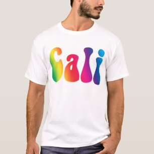 Cali Tie-Dye California Hippie Logotyp Tee Shirt
