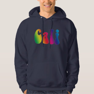 Cali Tie-Dye California Rainbow Logotyp Shirt Hoodie