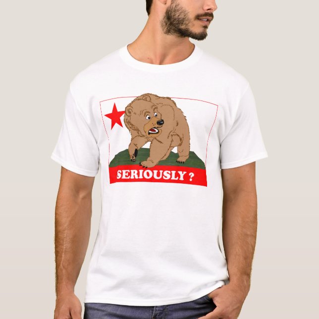 CaliBear brummar displeasure T Shirt (Framsida)