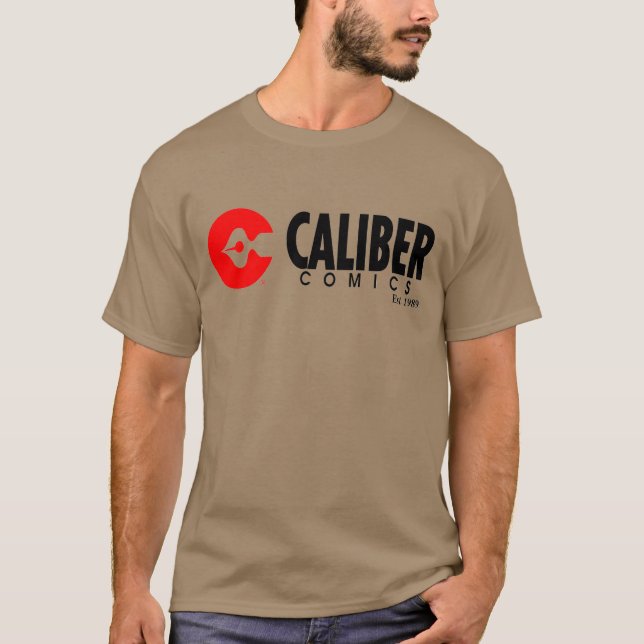 Caliber Tecknads logotyp än t-shirt (Framsida)