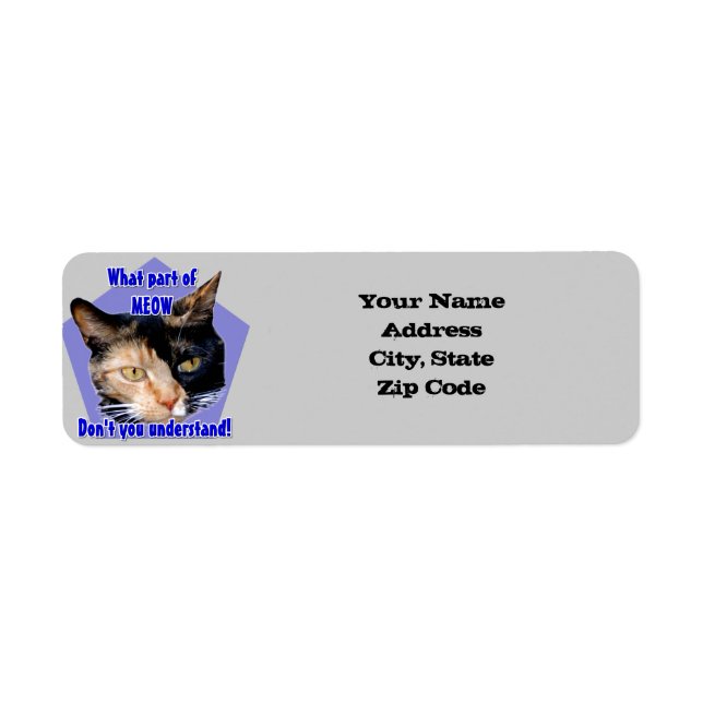 Calico cat-adressetiketter returadress etikett (Framsidan)