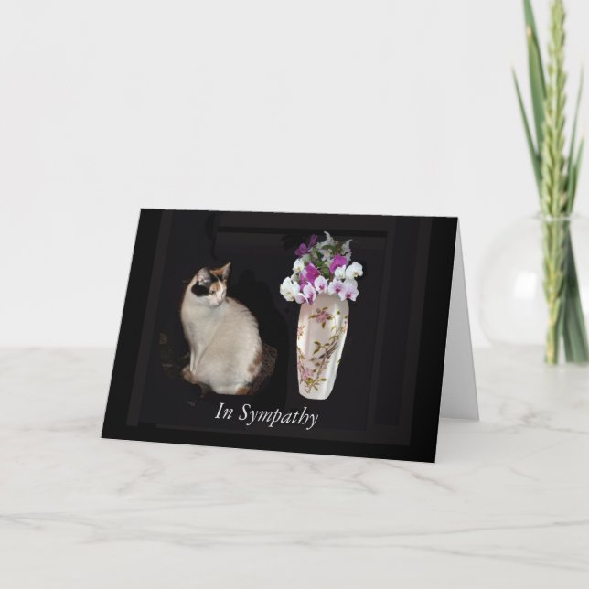 Calico Cat and Orchids Kort (Framsida)