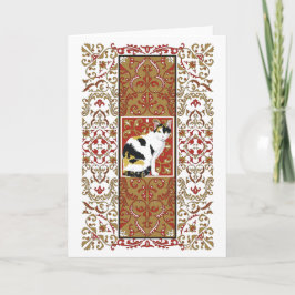 Calico Cat Baroque Helgkort