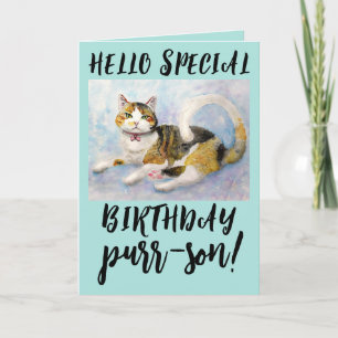 CALICO CAT BIRTHDAY GREETDS CARDS KORT