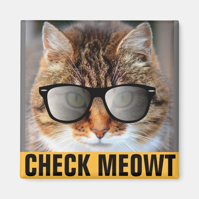 CALICO CAT, CHECK MEOWT MAGNETS MAGNET (Framsidan)