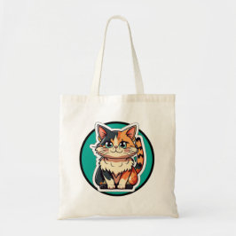 Calico Cat Cute Tecknad Tygkasse