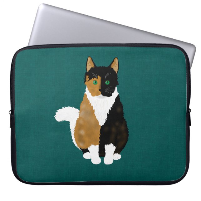 Calico Cat Electronics Bag Laptop Fodral (Framsidan)