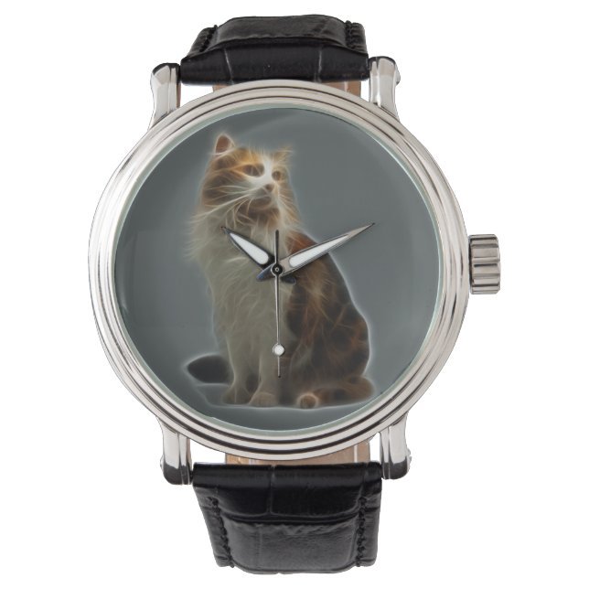 Calico Cat Fractal Armbandsur (Framsida)