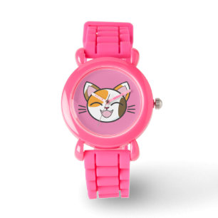 CALICO CAT GIRLS WRIST WATCH ARMBANDSUR