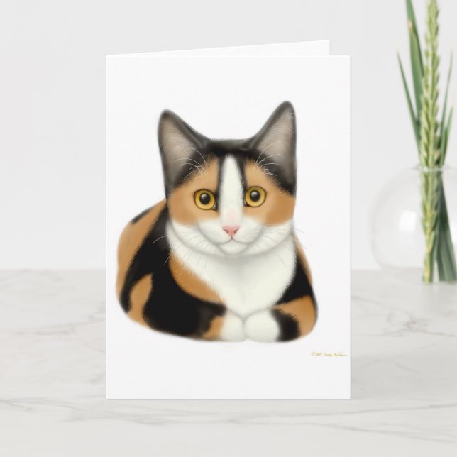 Calico Cat Greeting Card Kort (Framsida)