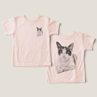 Calico cat halftone effect t shirt