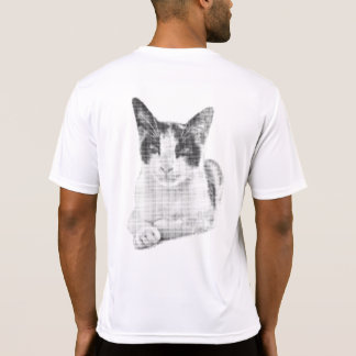 Calico cat halftone effect t shirt
