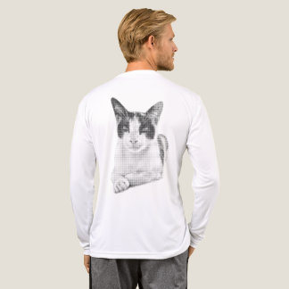 Calico cat halftone effect t shirt