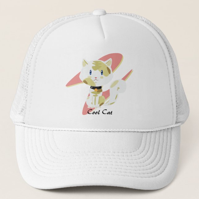 Calico Cat Hat Truckerkeps (Framsida)