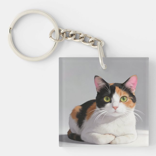 Calico Cat Keychain (Framsidan)