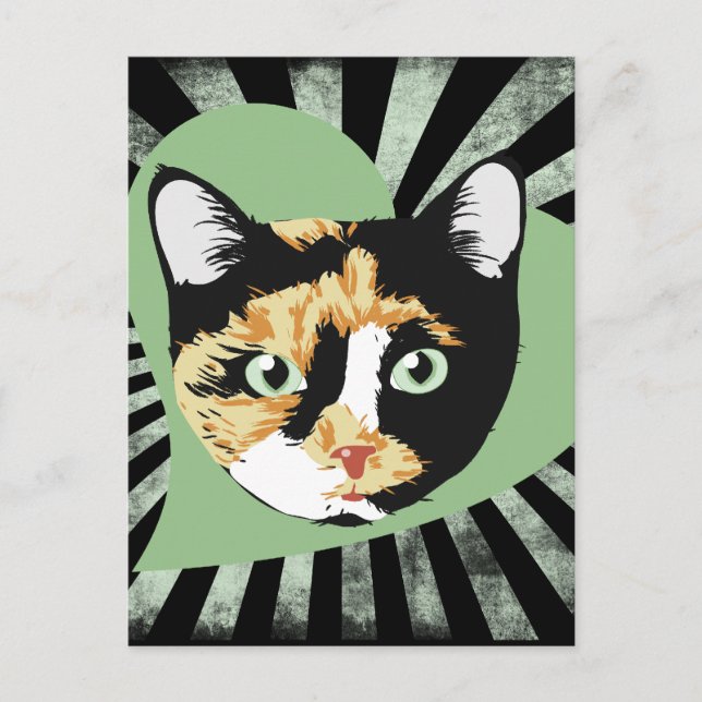 Calico cat love vykort (Framsida)