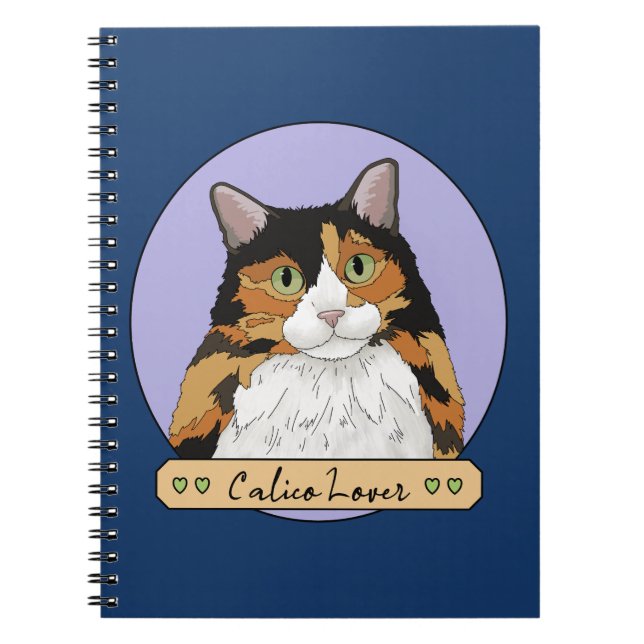Calico Cat Lover Anteckningsbok (Framsidan)