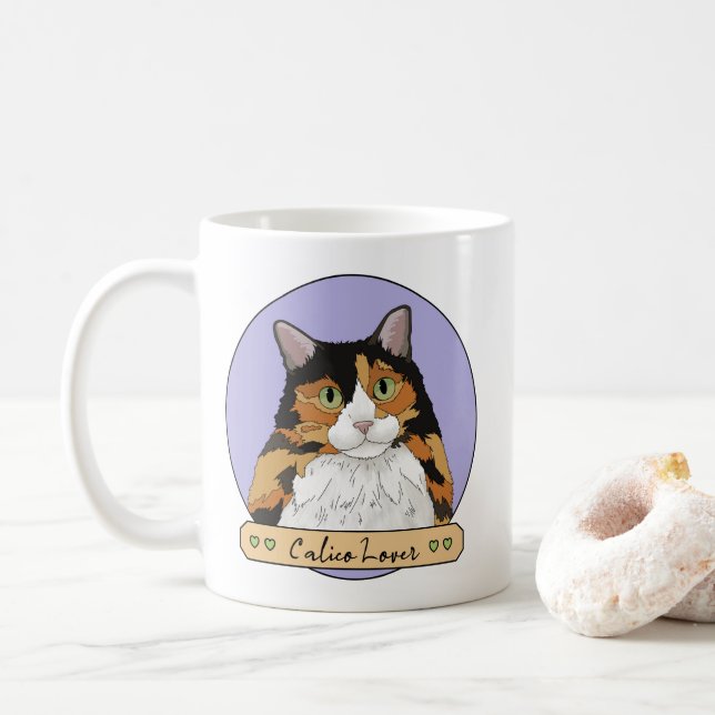 Calico Cat Lover Kaffemugg (Med munk)