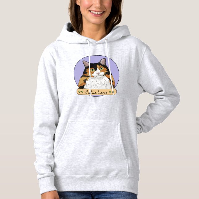 Calico Cat Lover T Shirt (Framsida)