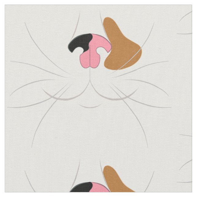 Calico Cat Novelty Fabric för stora utskrifter Tyg (Närbild)