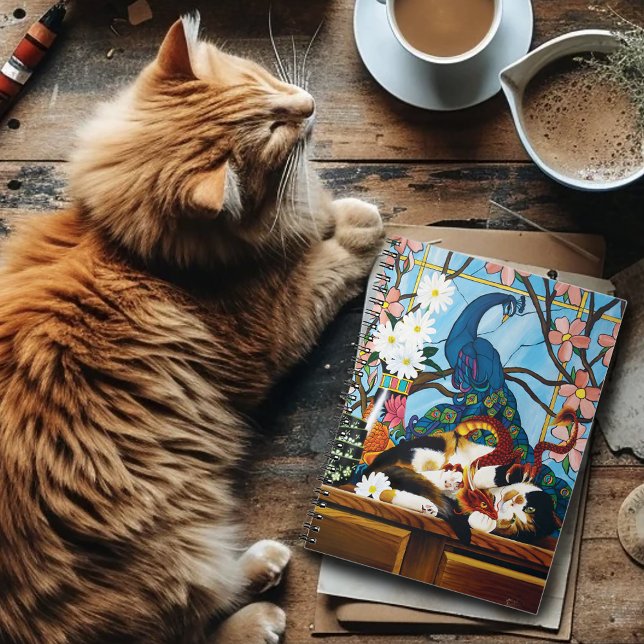 Calico Cat och Dragon Anteckningsbok (Skapare uppladdad)