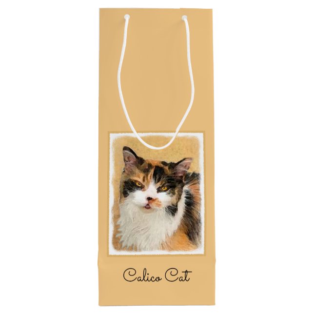 Calico Cat Painting - Cute Original Cat Art (Baksidan)