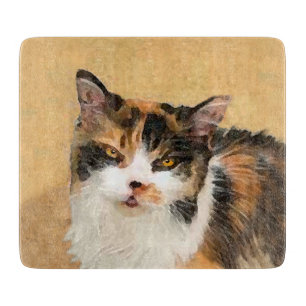 Calico Cat Painting - Cute Original Cat Art