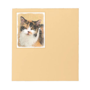 Calico Cat Painting - Cute Original Cat Art Anteckningsblock